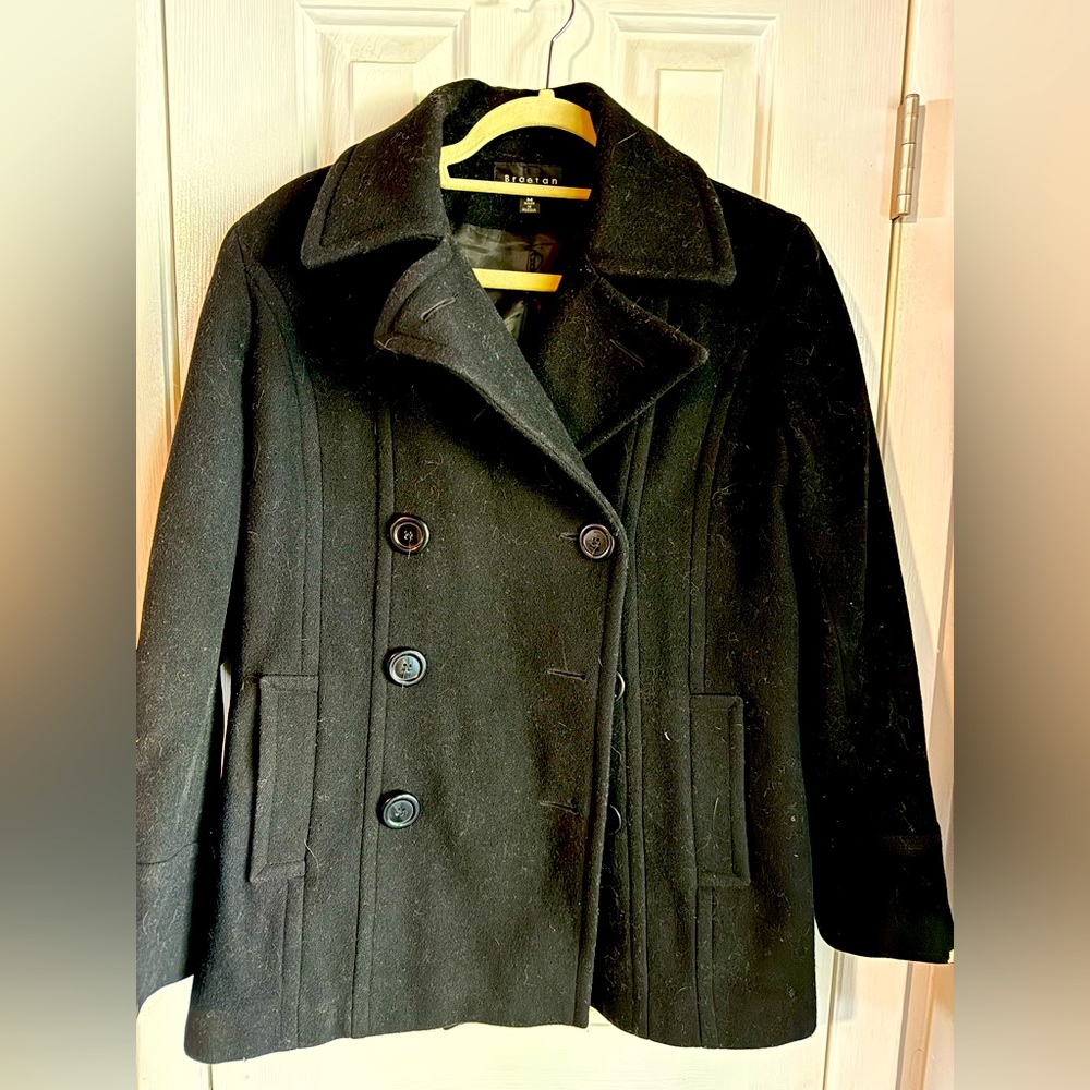 Braetan Black Pea Coat